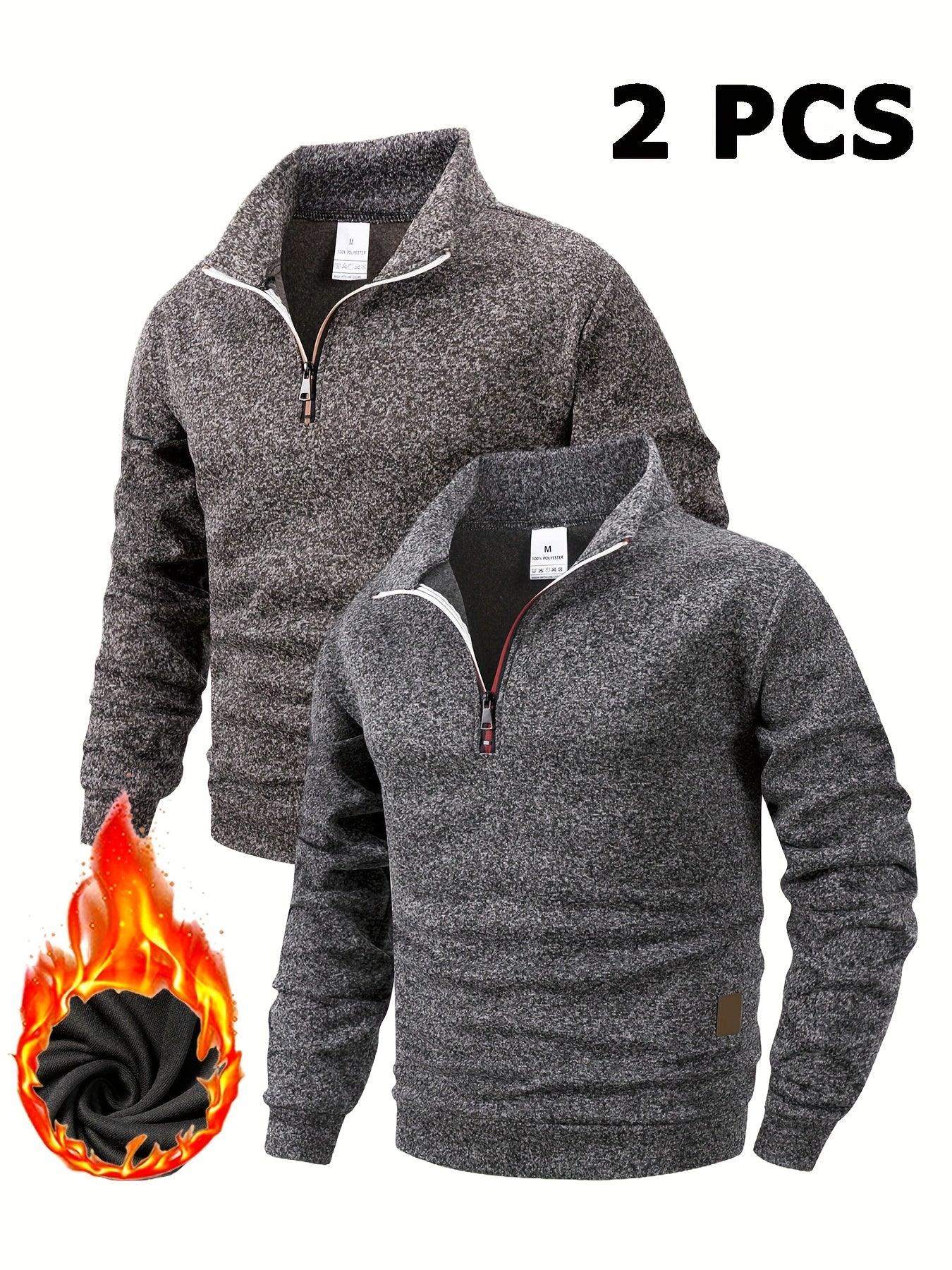 Sweat-shirt de sport homme printemps/automne – polaire légère, demi-zip, col montant et manches longues, adapté pour la course quotidienne, le fitness et le casual, léger et ajusté, idéal pour l’automne et l’hiver