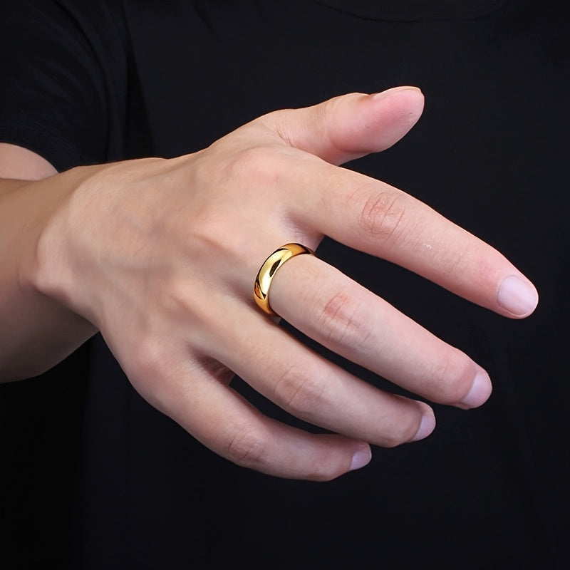 1pc Fashion Titanium Steel Ring, 4mm Band, Comfort Fit Size 4-13, Unisex Engagement Promise Wedding Band, Perfect for Valentine'S Day, Carnival, Teacher'S Day/Back to School/Graduation Season