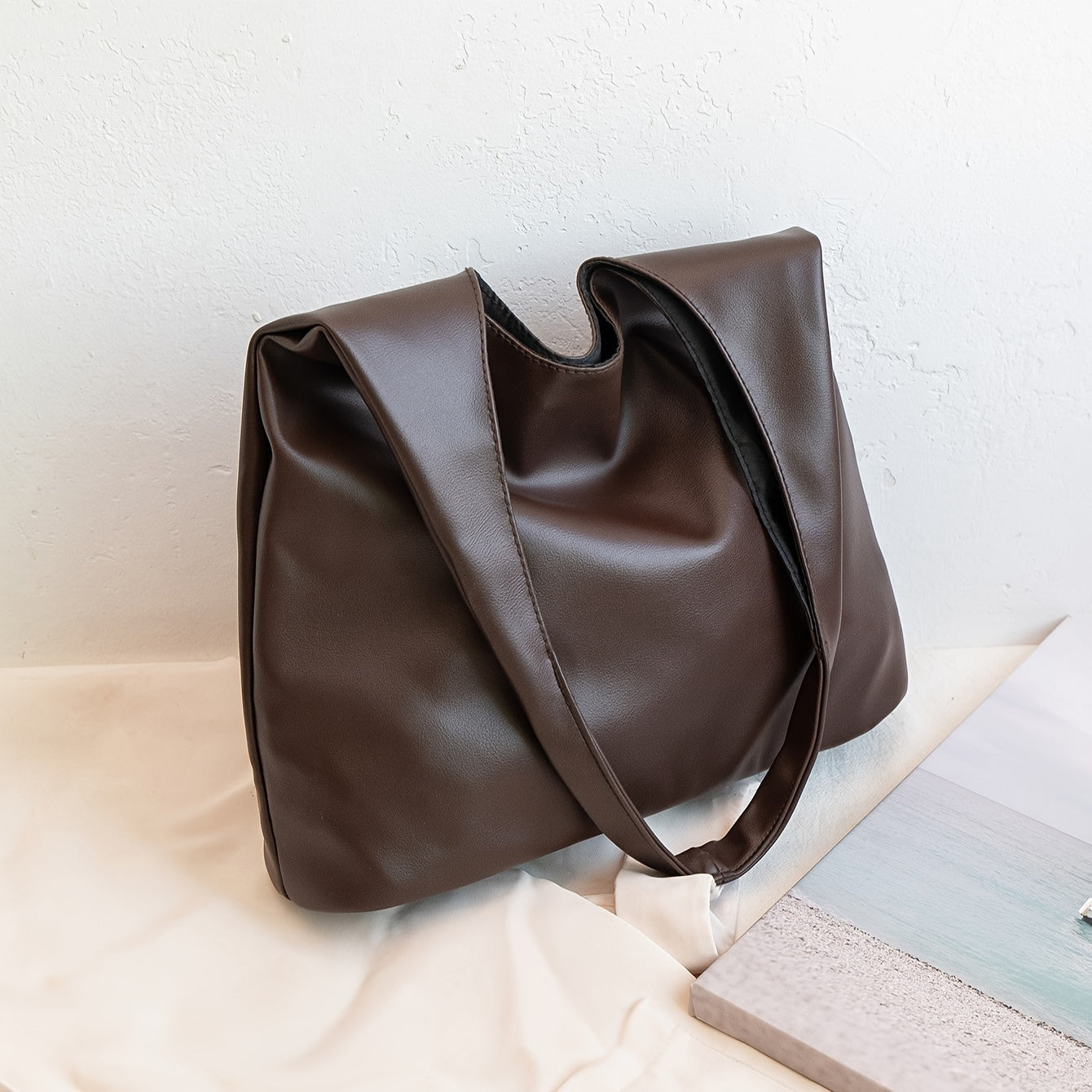 Sac Femme – Sac Hobo Tendance Couleur Unie, Sac à Main Décontracté