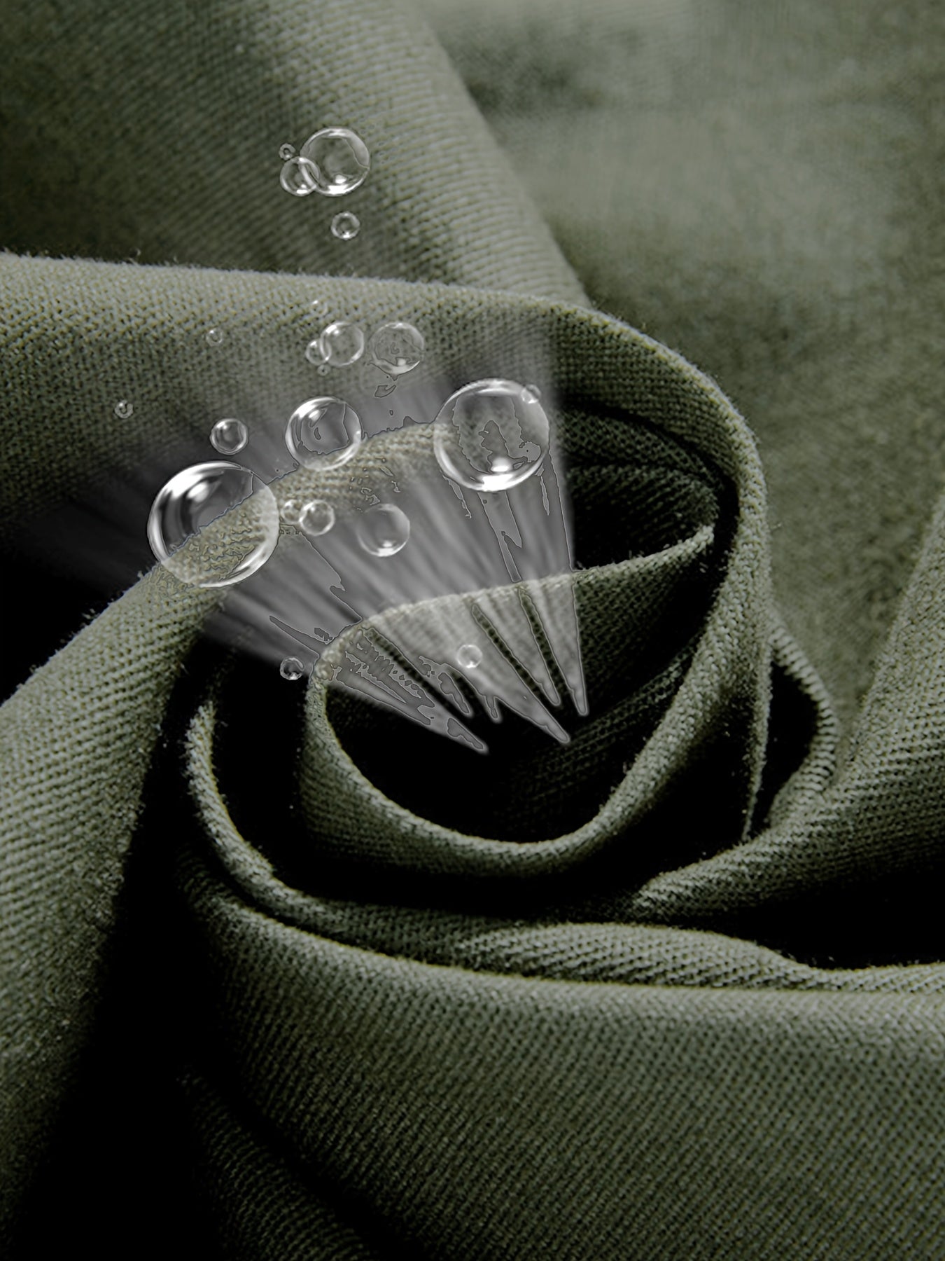 New Casual Men's Business Gentleman Square Collar Long Sleeve Multi-Pocket Army Green Shirt