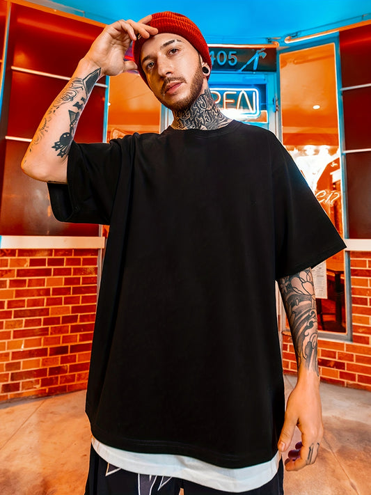 Gothic Butterfly Print, Men's Graphic Design Crew Neck Active T-shirt, Casual Comfy Tees Tshirts For Summer, Men's Clothing Tops For Daily Gym Workout Running