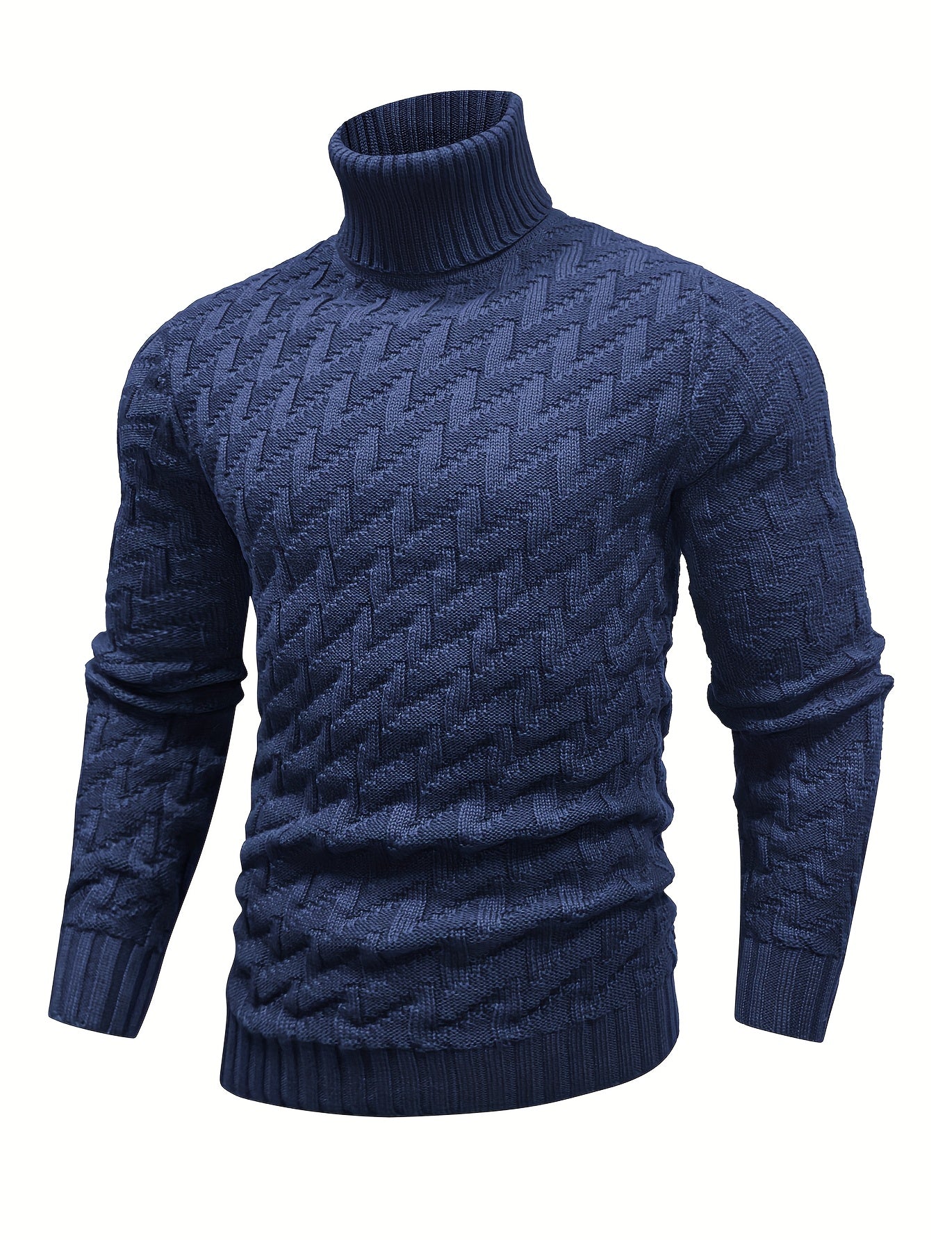 Autumn/Winter New High-neck Knitted Pullover, Trendy and Versatile, Perfect for Casual and Business Occasions