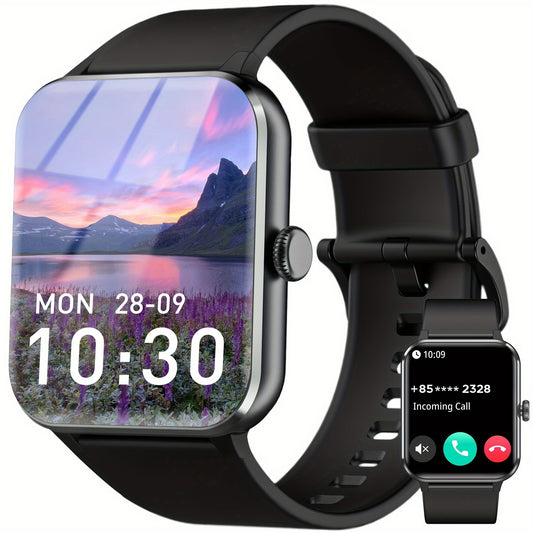 Montre Connectée avec Appels – Écran Tactile 4,7 cm, Tracker d’Activité pour Femmes & Hommes, Suivi Sportif Complet avec Podomètre, Calories & Chronomètre – Meilleur Cadeau d’Anniversaire
