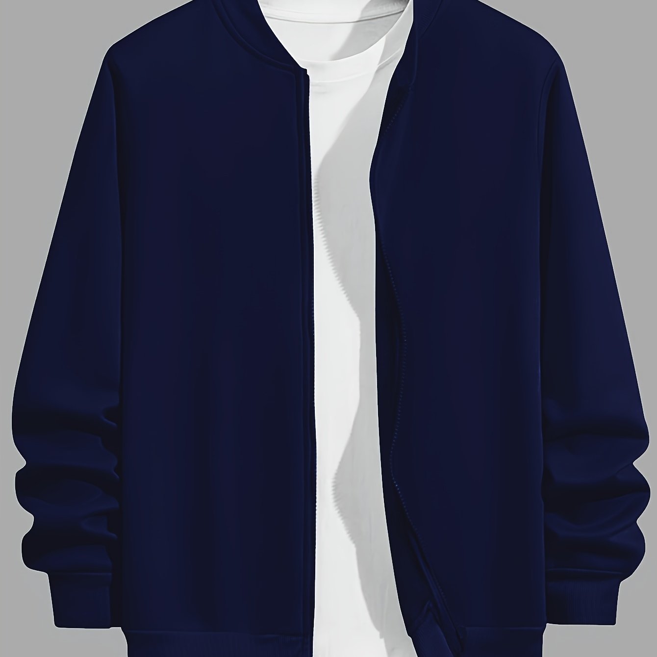 Veste Homme Zip – Col Baseball Grande Taille