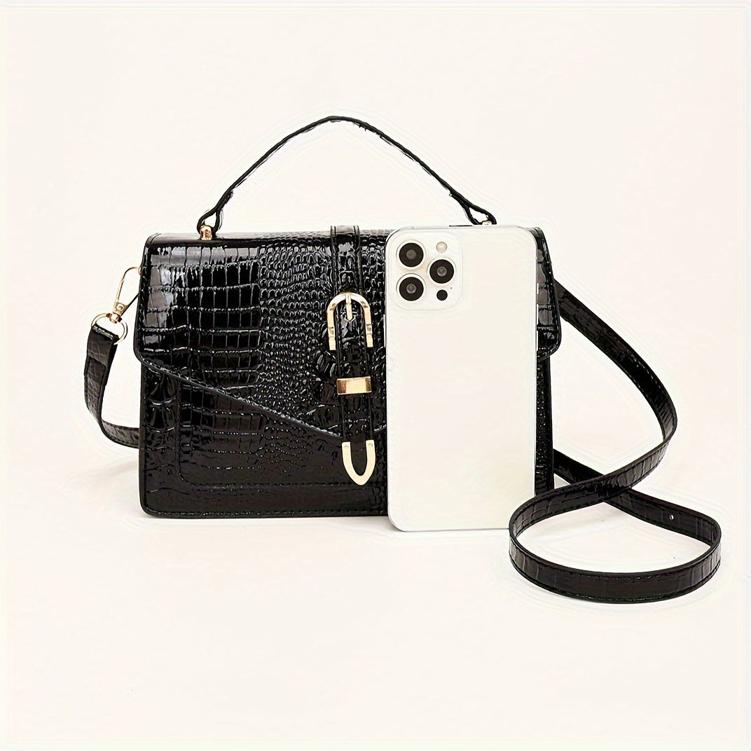 Sac Bandoulière– Léger, Couleur Unie, Fermeture Magnétique, Bandoulière Amovible