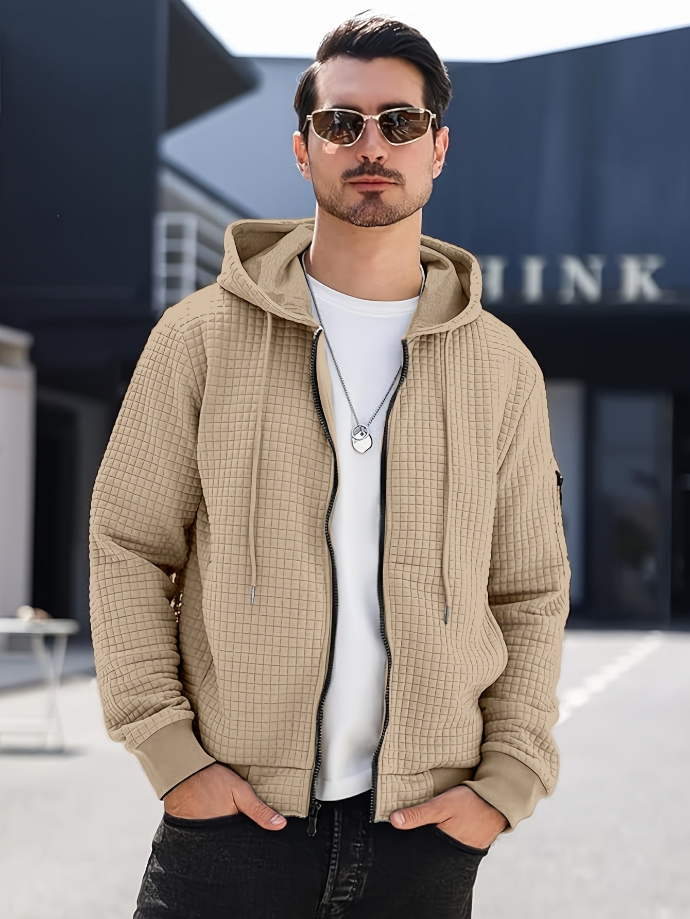 Veste ouverte à capuche pour homme grande taille – PLUS SIZE