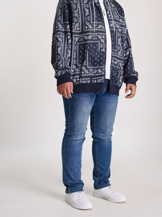 Veste à Capuche Homme Grande Taille – Imprimé Décontracté