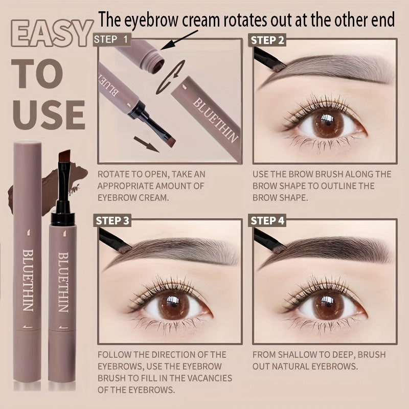 Crème à sourcils double embout waterproof et anti-transpiration – Longue tenue