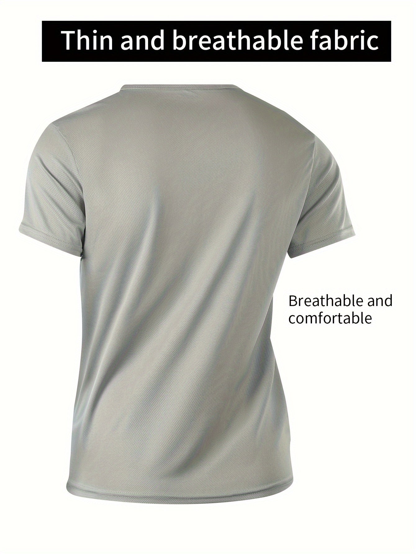 5pcs Men's Crew Neck Fashionable Short Sleeve Sports T-shirt, Comfortable And Versatile, for Summer And Spring, Athletic Style, Comfort Fit T-Shirt, As Gifts