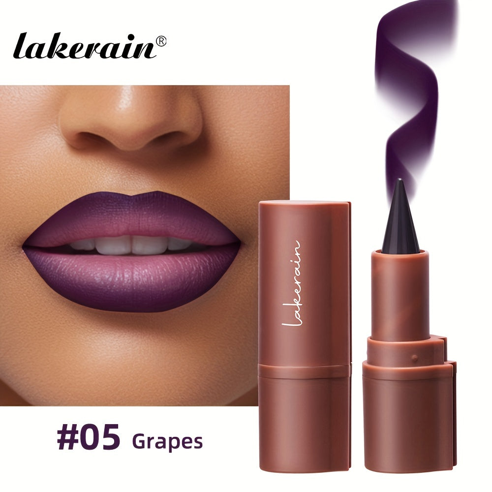 Lakerain 2-in-1 Matte Lip Liner & Lipstick - Waterproof, Sweatproof, Smooth Application for All Skin Types