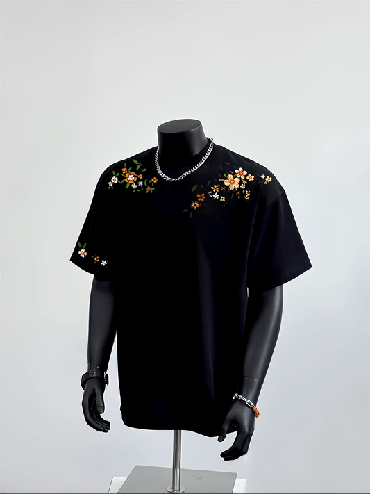 Men&Apos;S Floral Print T-Shirt - Casual Summer Short Sleeve Tee with Vibrant Floral Design, Round Neck, Lightweight & Breathable for Casual Attire, Everyday Tshirt | Floral Print Tee | Comfortable Fit, T Shirt