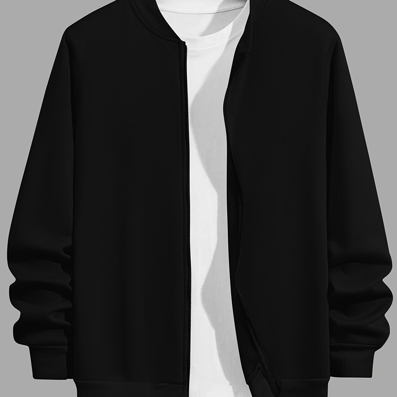 Veste Homme Zip – Col Baseball Grande Taille