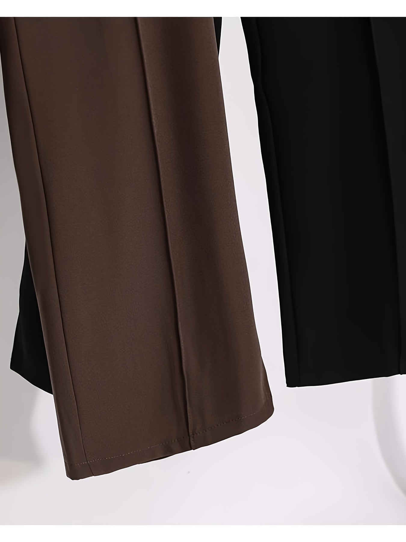 Pantalon Femme Style Western – Couleur Unie, Jambe Droite, Coupe Décontractée