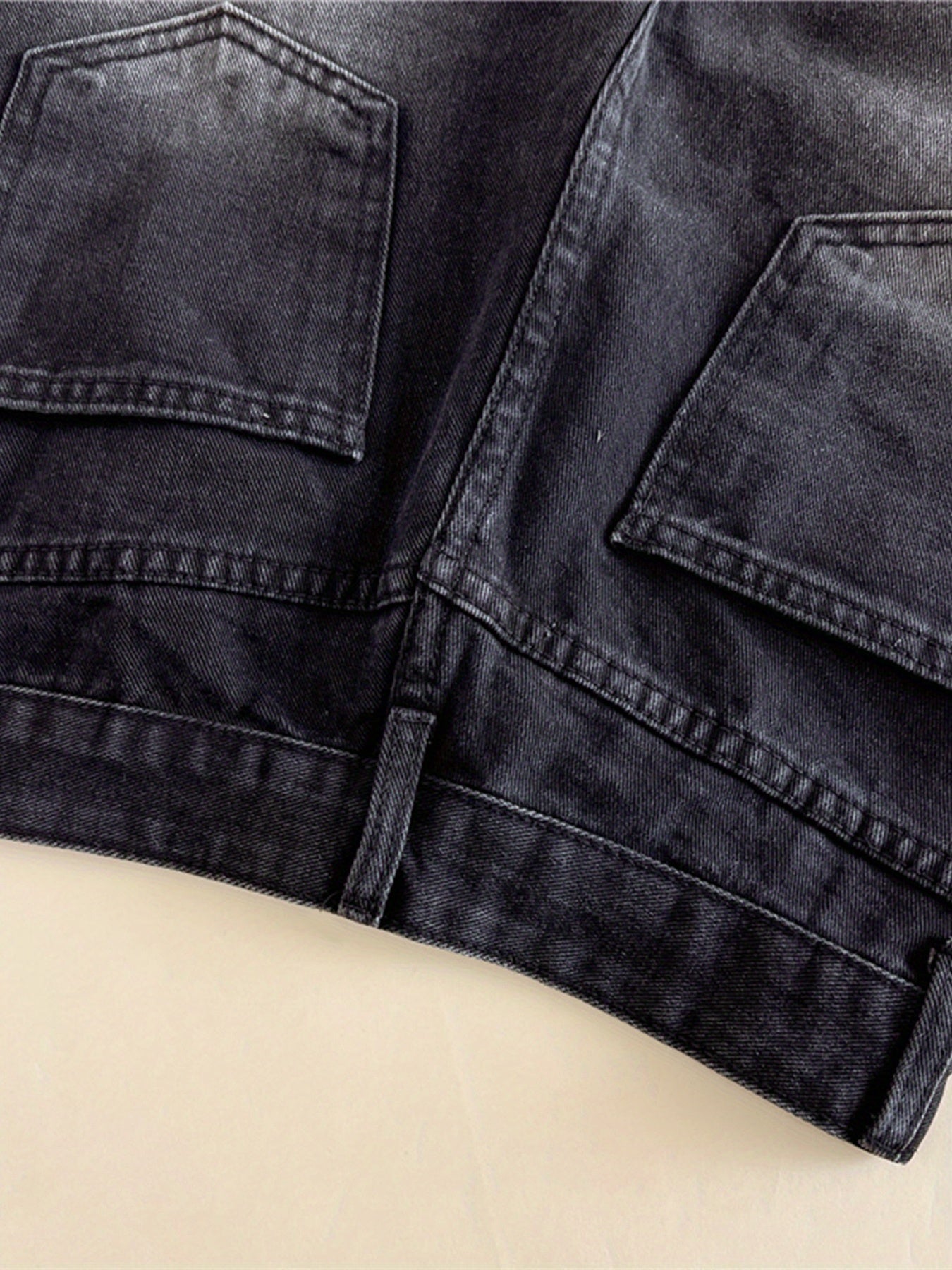 Pantalon Femme Denim Boutons et Zippé Coupe Classique Ample Taille Haute Printemps/Été Décontracté Extérieur