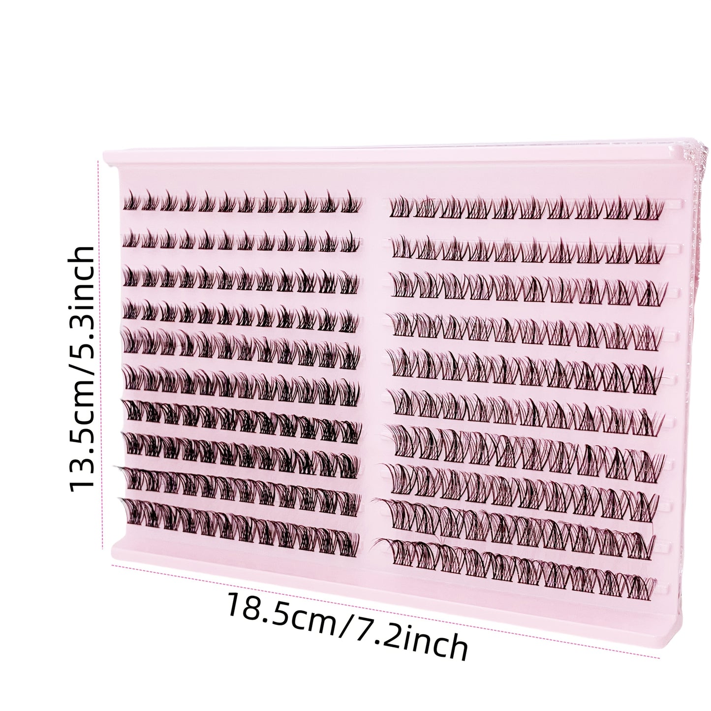 Kit de 240 Cils en Touffes Effet Naturel – Longueurs 8-16mm, Courbure D, Hypoallergénique, Extensions DIY pour un Regard Fluffy et Volumineux