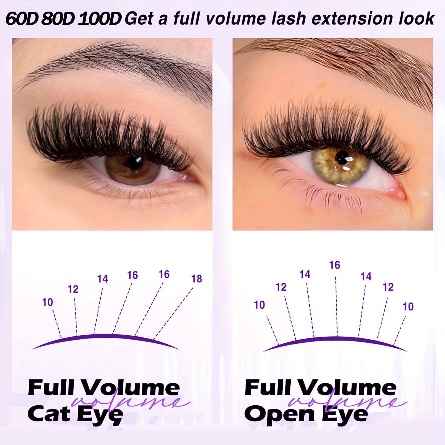 Kit d’Extensions de Cils Fluffy – 800 pcs, Auto-Application, Paquets Épais, Cils Individuels Wispy, D Curl (50D/60D/80D/100D), Réutilisables et Débutant-Friendly