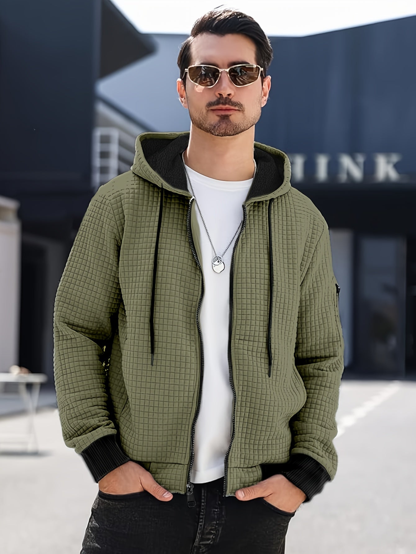 Veste ouverte à capuche pour homme grande taille – PLUS SIZE