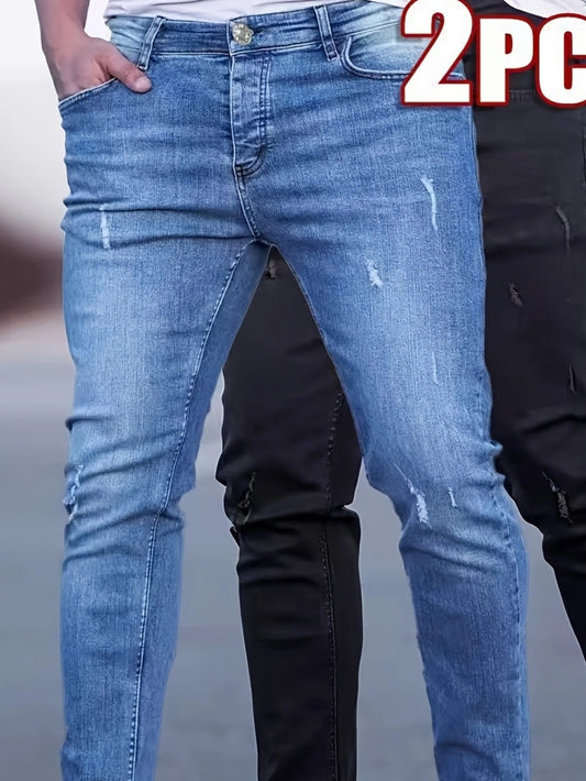 Jean slim élégant pour homme (lot de 2)