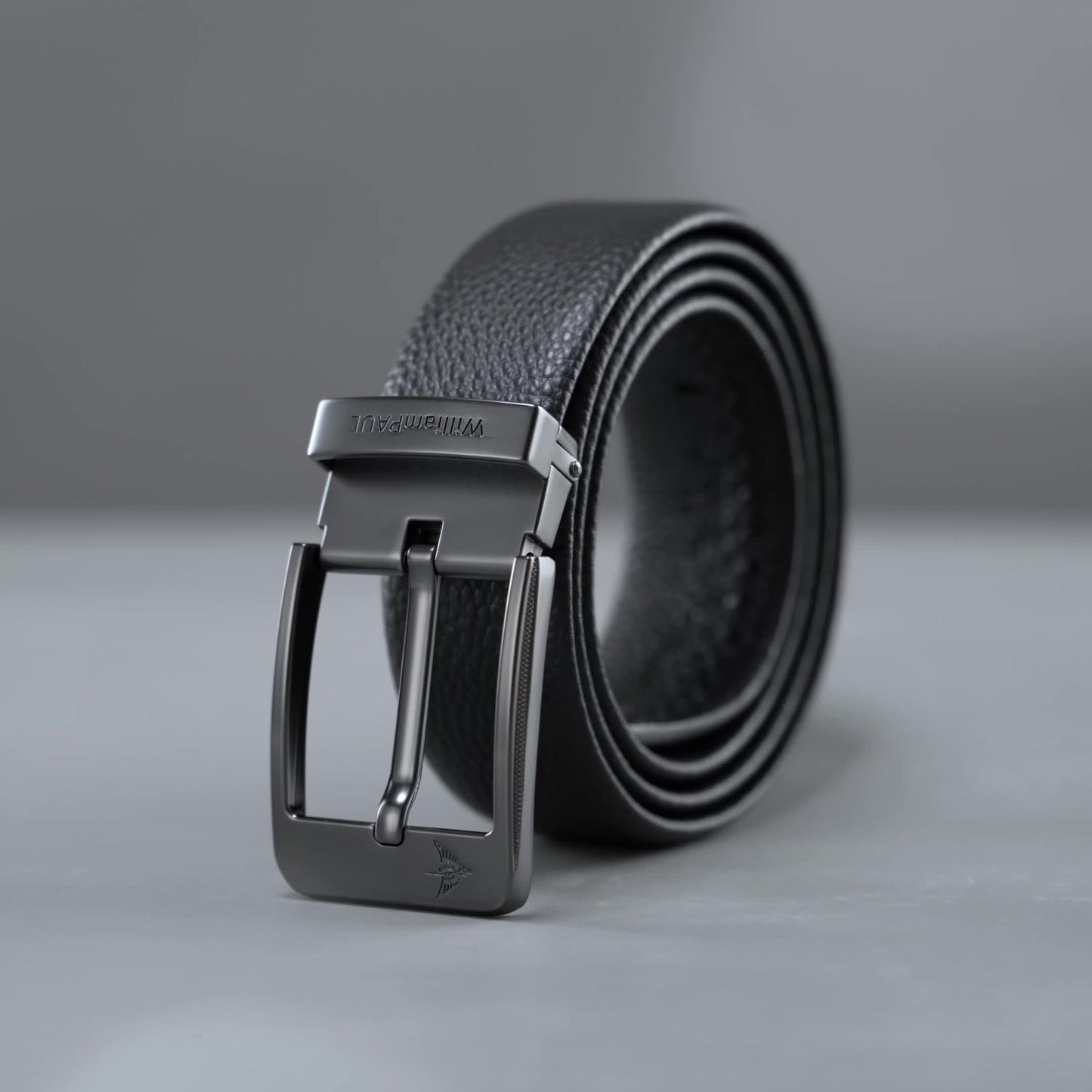 Ceinture Homme en Cuir Véritable – Boucle Carrée Premium, Noir, Style Professionnel et Décontracté, Durable et Élégante, Accessoire Parfait pour Tenue Formelle, Ceinture Minimaliste de Qualité