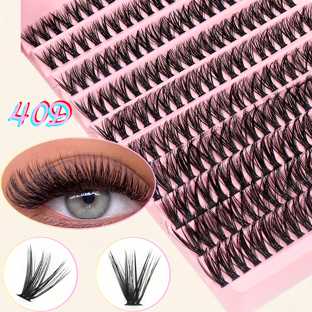 200 Cils en Touffes Naturels – Courbure 3D Russe, Longueurs Mixtes 10-16mm, Épaisseur 0.05mm, Réutilisables, DIY, Courbure D, Idéal Débutants, Multi-Styles, Multi-Pack, Cils Individuels pour Look Naturel ou Anime