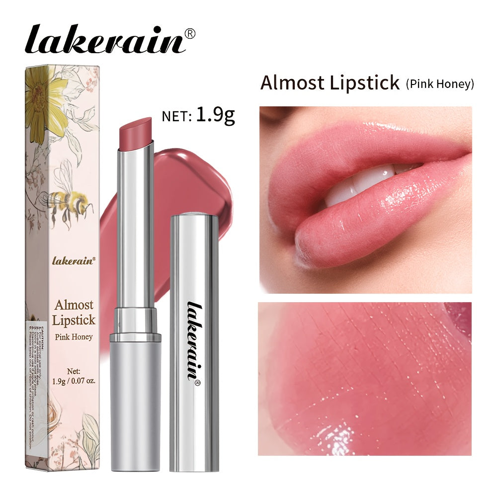 Lakerain Almost Pink Honey Lipstick | Tinted Lip Balm, Nourishing & Moisturising, Suitable for All Skin Types