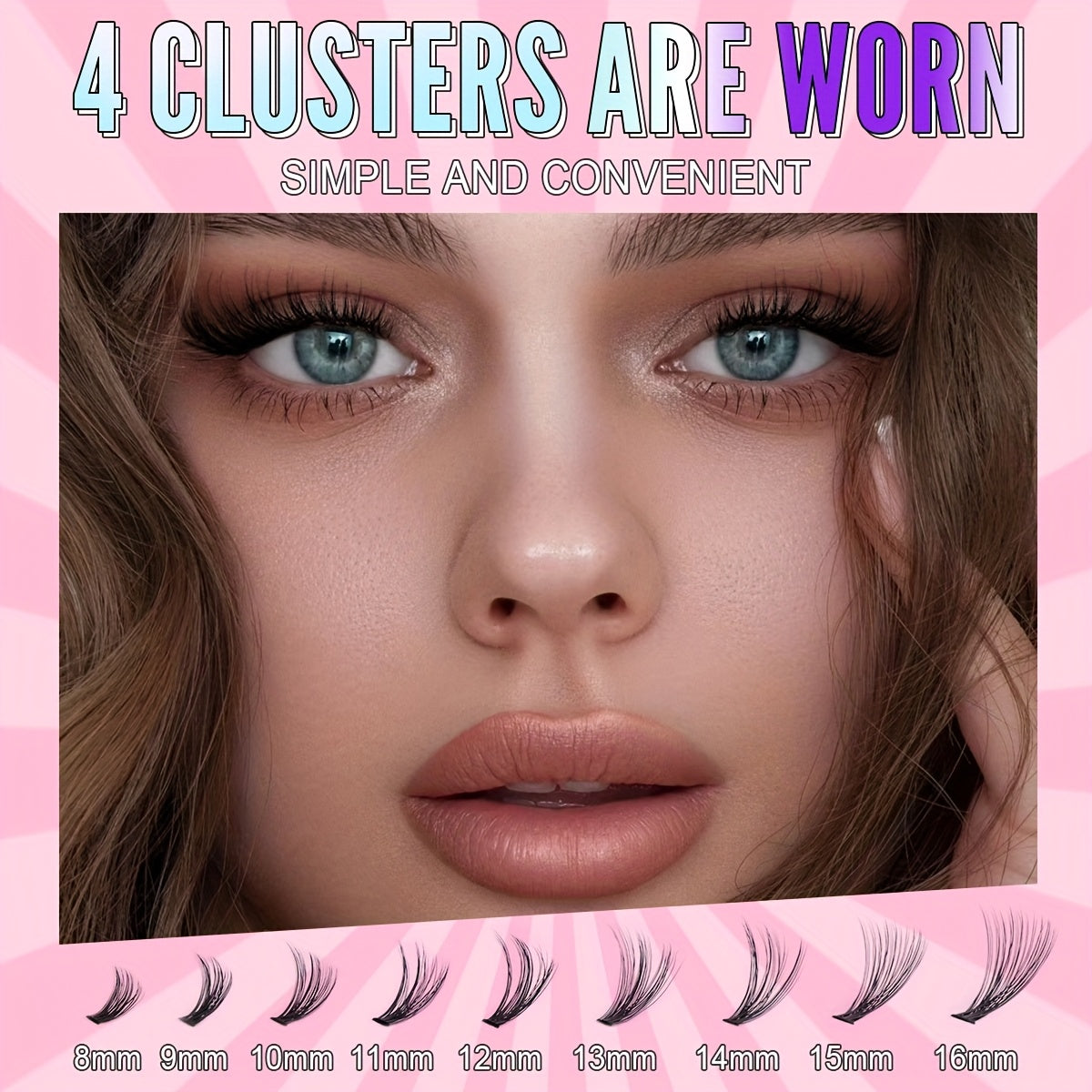 160/200 faux cils en touffes 30D 40D 80D - Cils individuels légers et vaporeux pour un regard naturel, courbure D, longueurs 6-12 mm/13-15 mm/8-16 mm, extensions de cils réutilisables à faire soi-même, idéales pour les débutantes