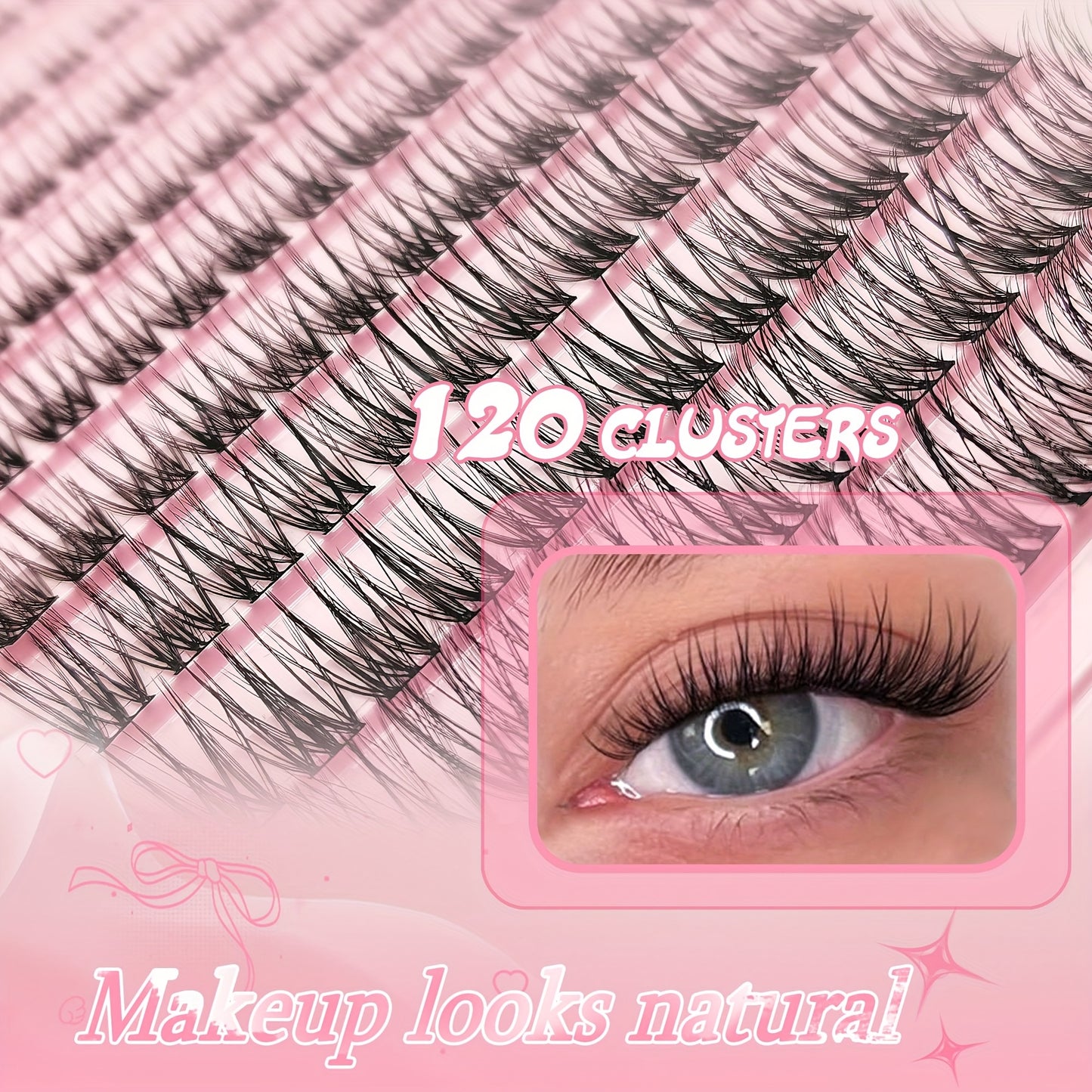 120 Touffes de Cils DIY – 8-16mm, Naturels et Fins, Réutilisables, Idéal Halloween, Noël, Saint-Valentin, Mariages et Plus