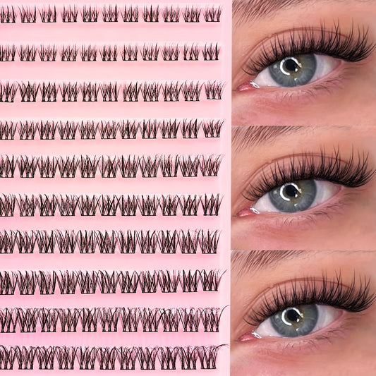 120 Touffes de Cils DIY – 8-16mm, Naturels et Fins, Réutilisables, Idéal Halloween, Noël, Saint-Valentin, Mariages et Plus