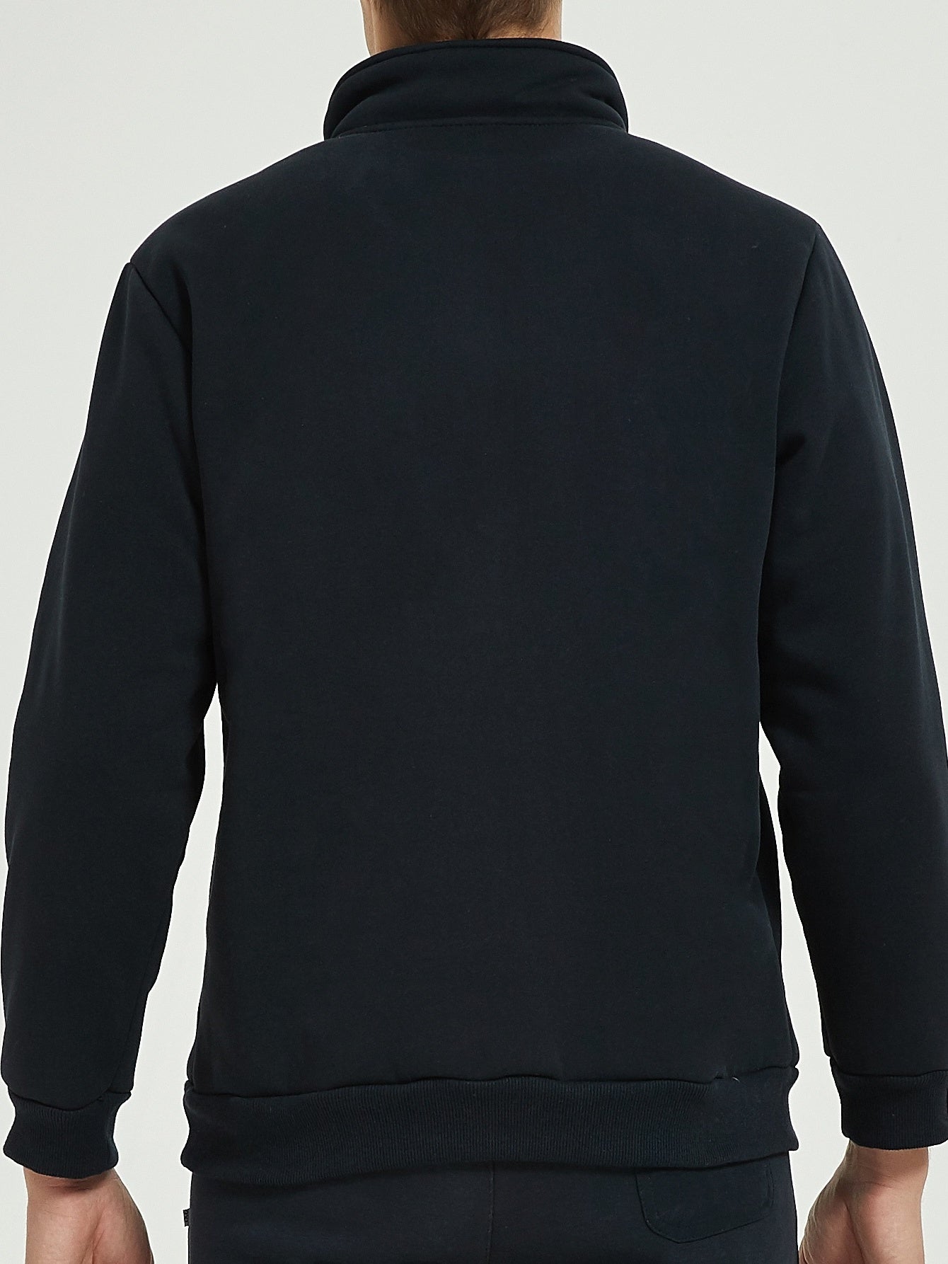 Sweat-shirt homme à col montant avec zip – coupe large et décontractée, tendance automne/hiver, doublure polaire, épais et chaud, grande taille, vêtement d’extérieur, tenue casual, streetwear, sweat-shirt tendance