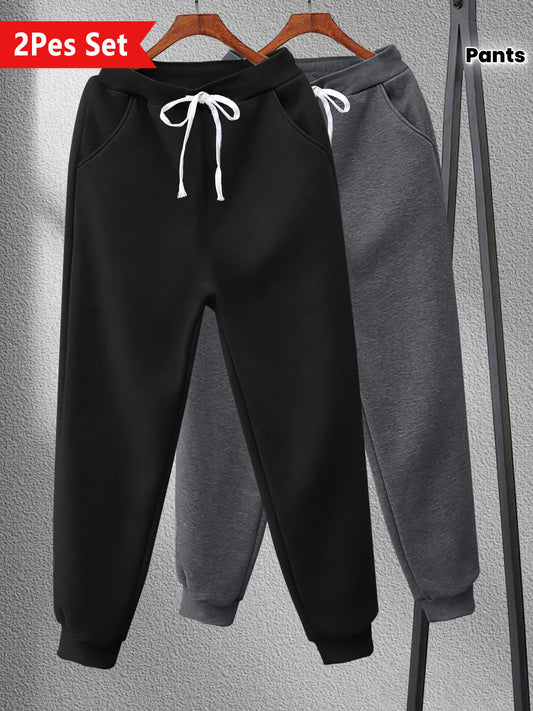 2pcs Pantalons Homme Grande Taille – Casual Sport, Indoor & Outdoor