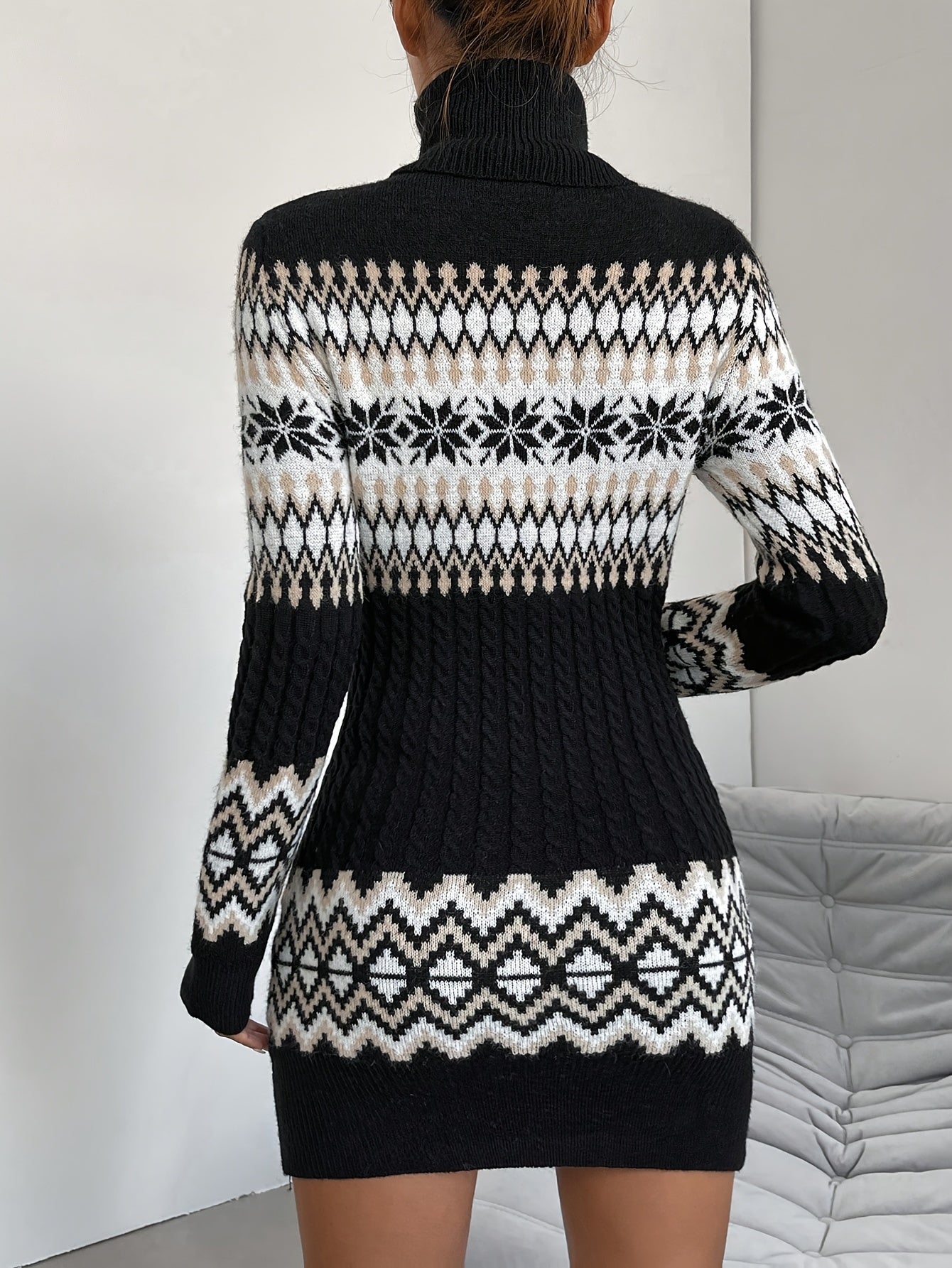 Pull ajusté classique et tendance à col montant