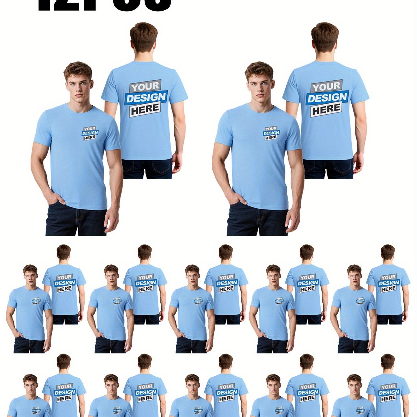 12pcs T-Shirts Sport Personnalisables – Séchage Rapide