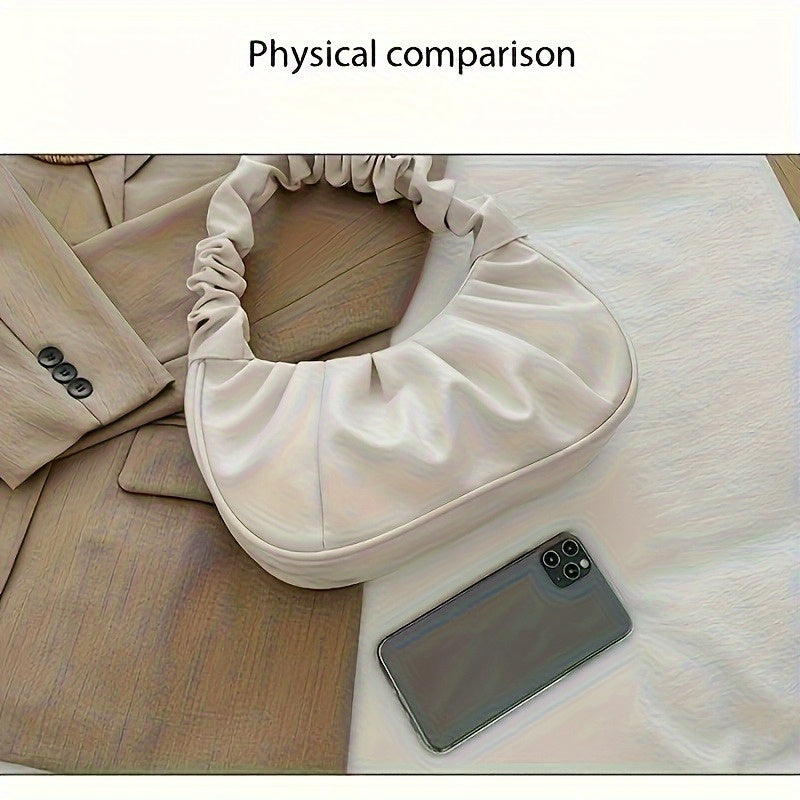 Sac à Main Femme Tendance – Petit Sac Épaule Plissé Style Nuage, Élégant et Pratique pour le Quotidien ou les Sorties