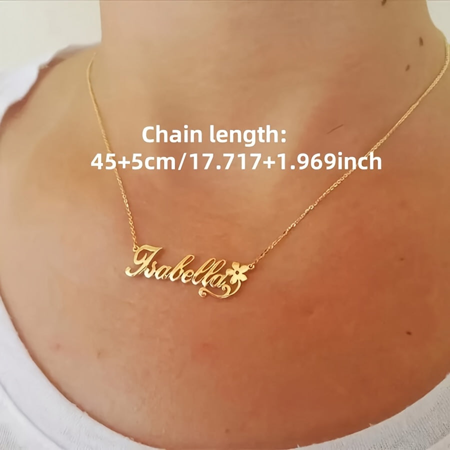 Collier pendentif personnalisé pour femme en acier inoxydable doré, design floral avec nom, chaîne réglable, motif tournesol élégant, cadeau parfait pour anniversaires, fête des mères, mariages ou Saint-Valentin