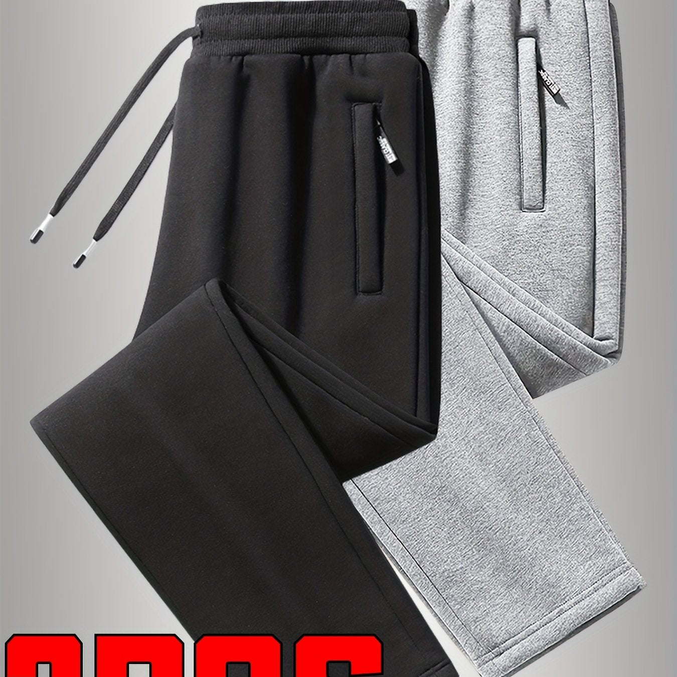 2pcs Pantalons Homme à Cordon – Automne/Hiver, Sport & Casual, Jogging Lâche