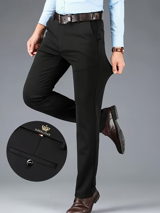 Pantalon Homme Anti-Rides – Stretch, Tout Saison, Boutons, Sans Ceinture