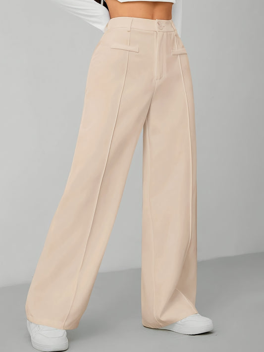 Lot de 2 Pantalons Femme Taille Haute – Jambe Évasée, Style Costume