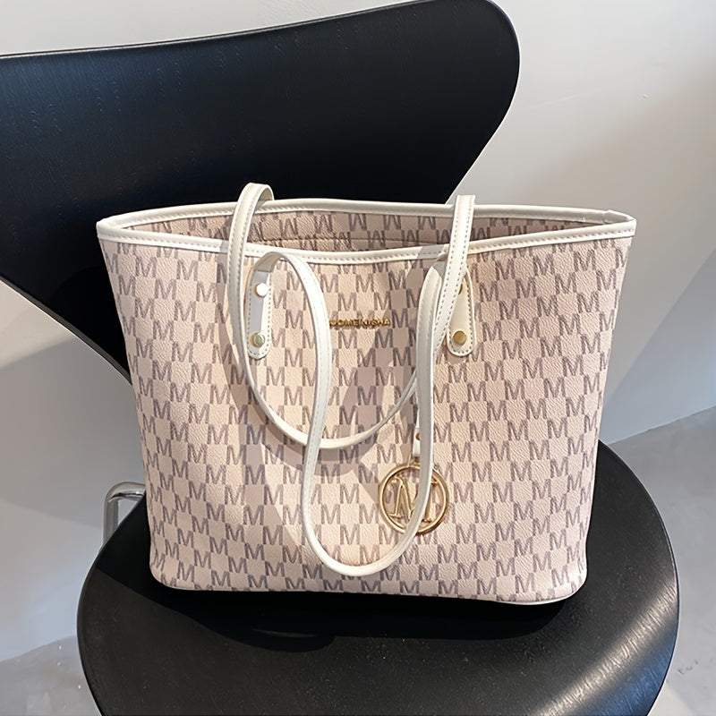 Sac Cabas Femme en PU Rose Vif – Grande Capacité, Fermeture Zippée, Élégant et Brillant, Durable, Idéal Voyage, Shopping et Usage Quotidien
