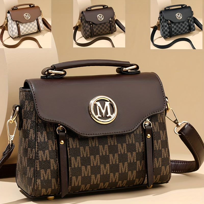 Sac Femme Élégant et Tendance – Design « M », Fermeture Zippée, Bandoulière Détachable et Ajustable, Idéal Sorties Quotidiennes et Shopping