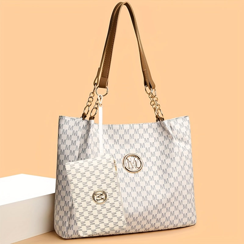 Sac fourre-tout élégant pour femmes – grande capacité, ferrures dorées, fermeture zippée, durable et facile à nettoyer, adapté usage quotidien professionnel et décontracté