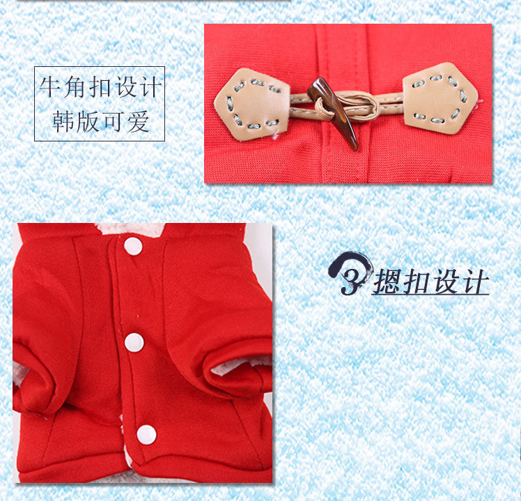 Warm Cartoon Pet Clothes for Dogs & Cats – Soft Cotton Jumpsuit