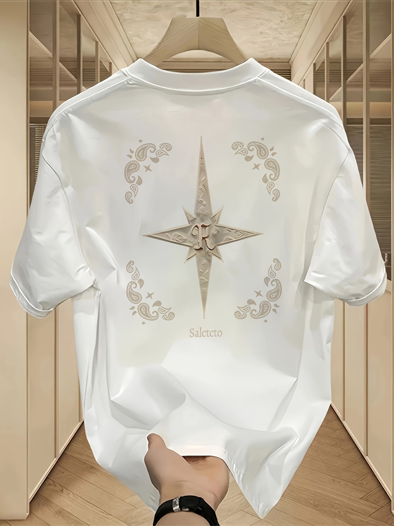 Pure cotton trendy brand printed short-sleeved T-shirt Men's summer new large-size versatile casual top