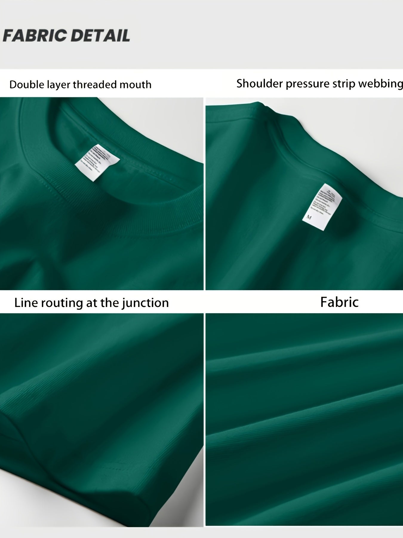 Heavy cotton letter printed short-sleeved T-shirt men's summer loose and versatile top