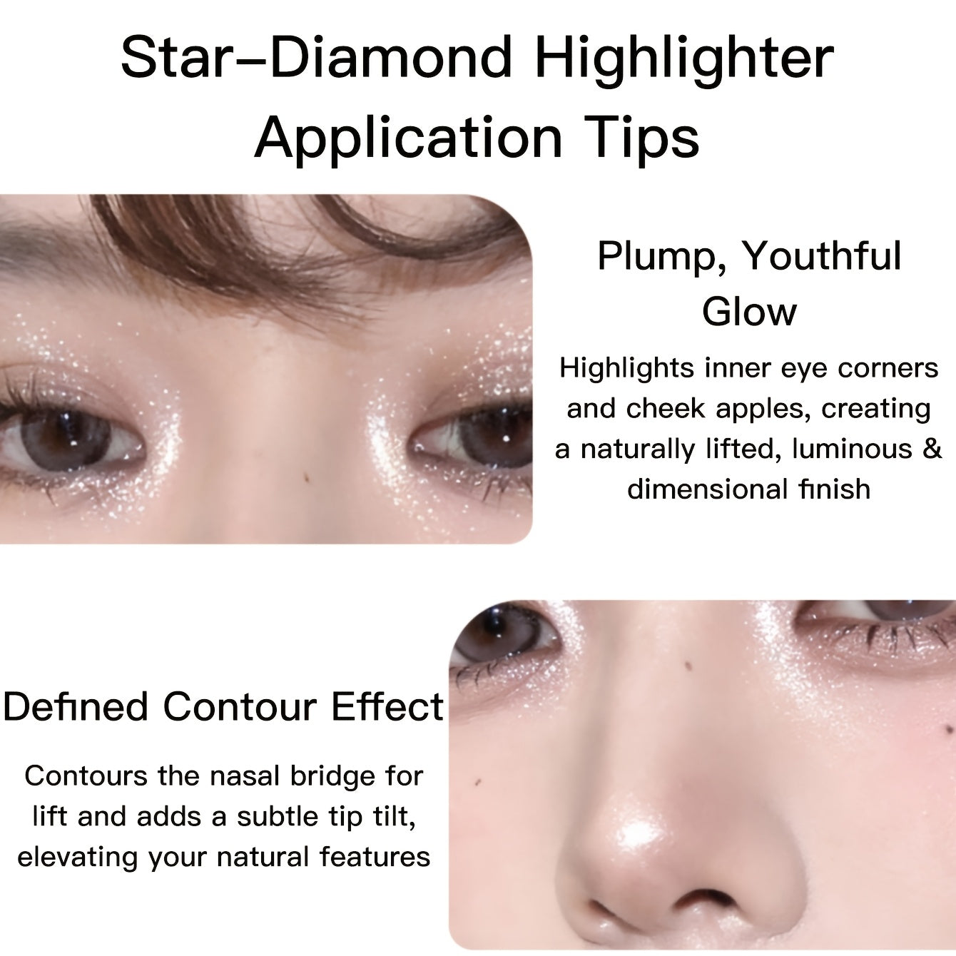 Poudre Illuminatrice pour Éclaircir le Visage et les Yeux – Poudre Pailletée Effet Nacré, Fard à Paupières Brillant, Idéal pour un Rendez-vous de Saint-Valentin ou Cadeau de Saint-Valentin – 2,5 g