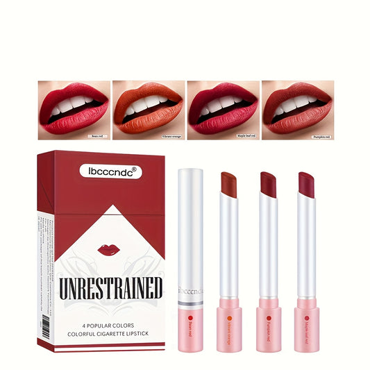 Lakerain's new cigarette box lipstick is easy to apply and won't stick to lip lines. It comes in 4 colors, is waterproof and sweat-proof, and offers a natural lip makeup look