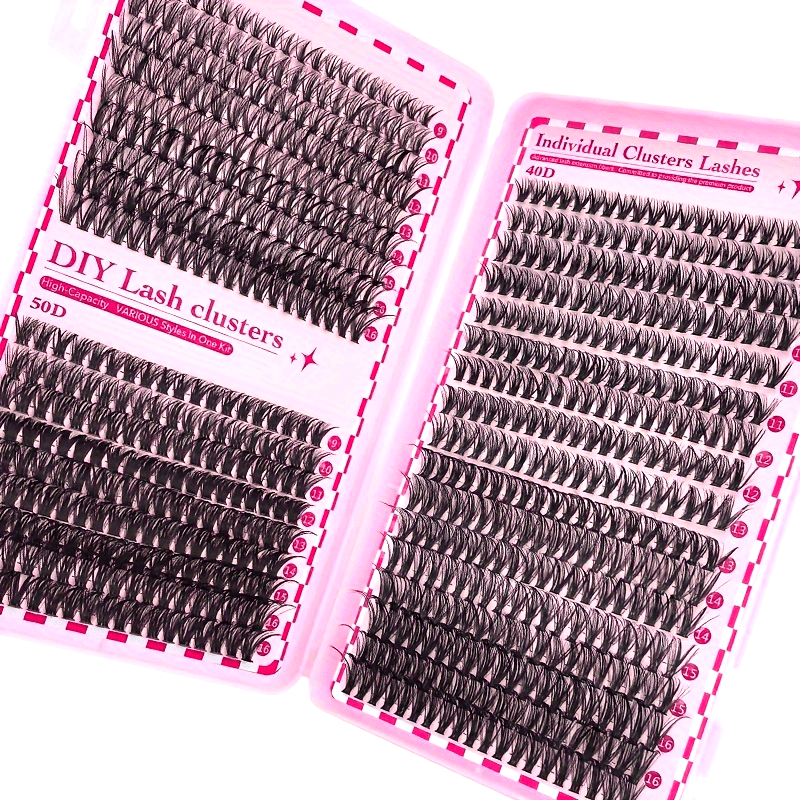 Extensions de Cils en Paquets – D Curl, Effet Naturel et Volumineux, 3D Waterproof, Longueurs 9-16 mm, Épaisseurs 30D/40D/50D, Parfaites pour Style Cat Eye, Doll Eye et Naturel, Idéales pour Usage Quotidien et Soirées