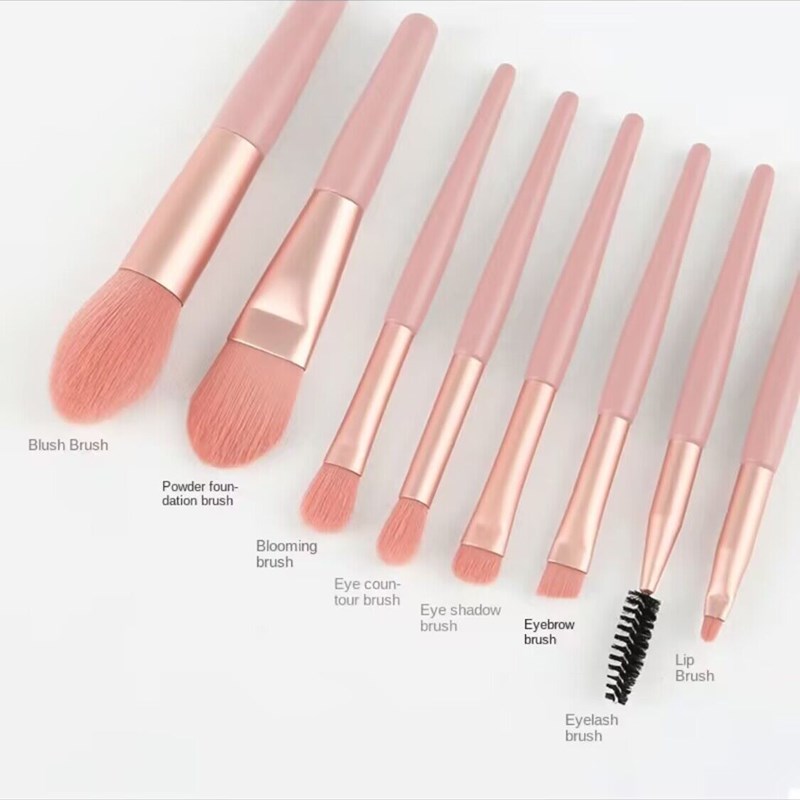 Set complet 8 pinceaux maquillage professionnels – Multi-fonction pour fond de teint, poudre, blush, correcteurs et yeux
