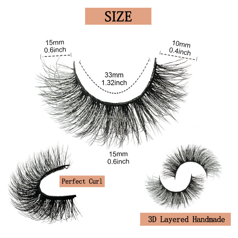 14 Paires de Cils Postiches Russe DD Curl – Effet 3D Fluffy, Épais, Sans Parfum, Longueurs Multiples 10-12 mm, Look Naturel pour Sublimer le Maquillage