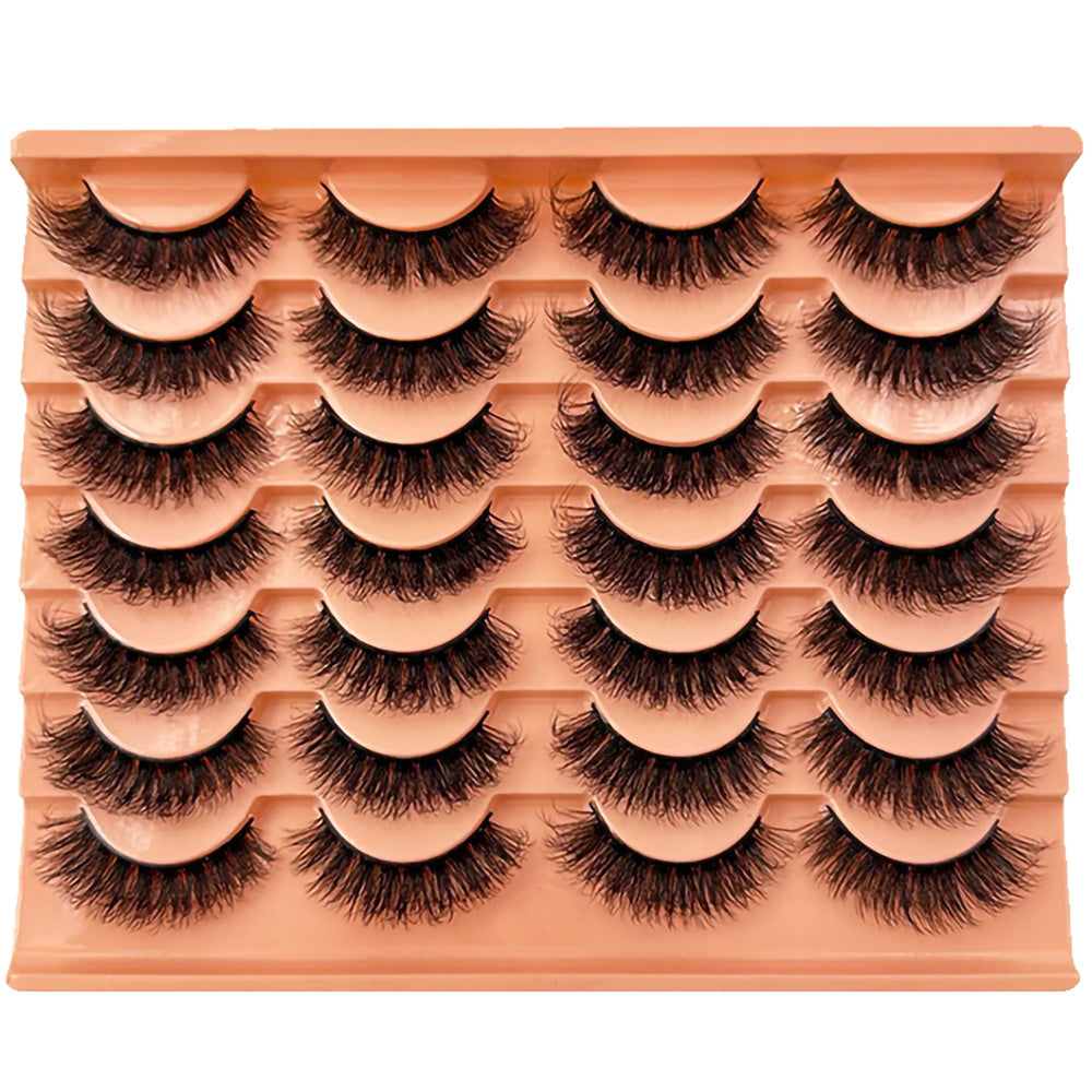 14 Paires de Cils Postiches Russe DD Curl – Effet 3D Fluffy, Épais, Sans Parfum, Longueurs Multiples 10-12 mm, Look Naturel pour Sublimer le Maquillage