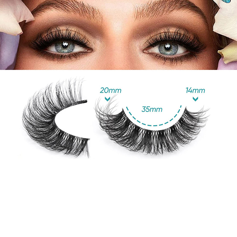 10 Paires de Cils Faux Mink 6D – Super Fluffy et Wispy, Effet Cat Eye, D Curl, 10-12 mm, Extensions de Cils Dramatiques pour Maquillage Audacieux, Accessoires Cils